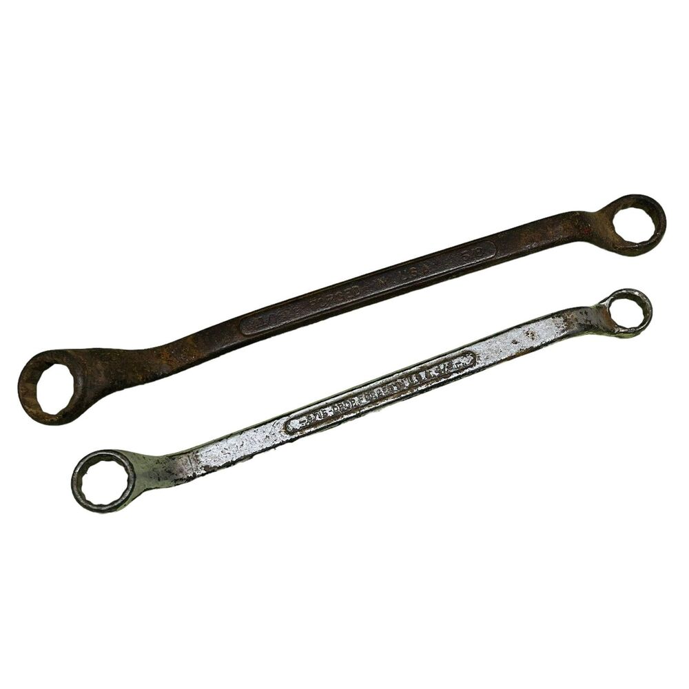 Lot 2 Offset Box Wrench Craftsman 11/16 5/8” & Unmarked 9/16 1/2” 12 Point